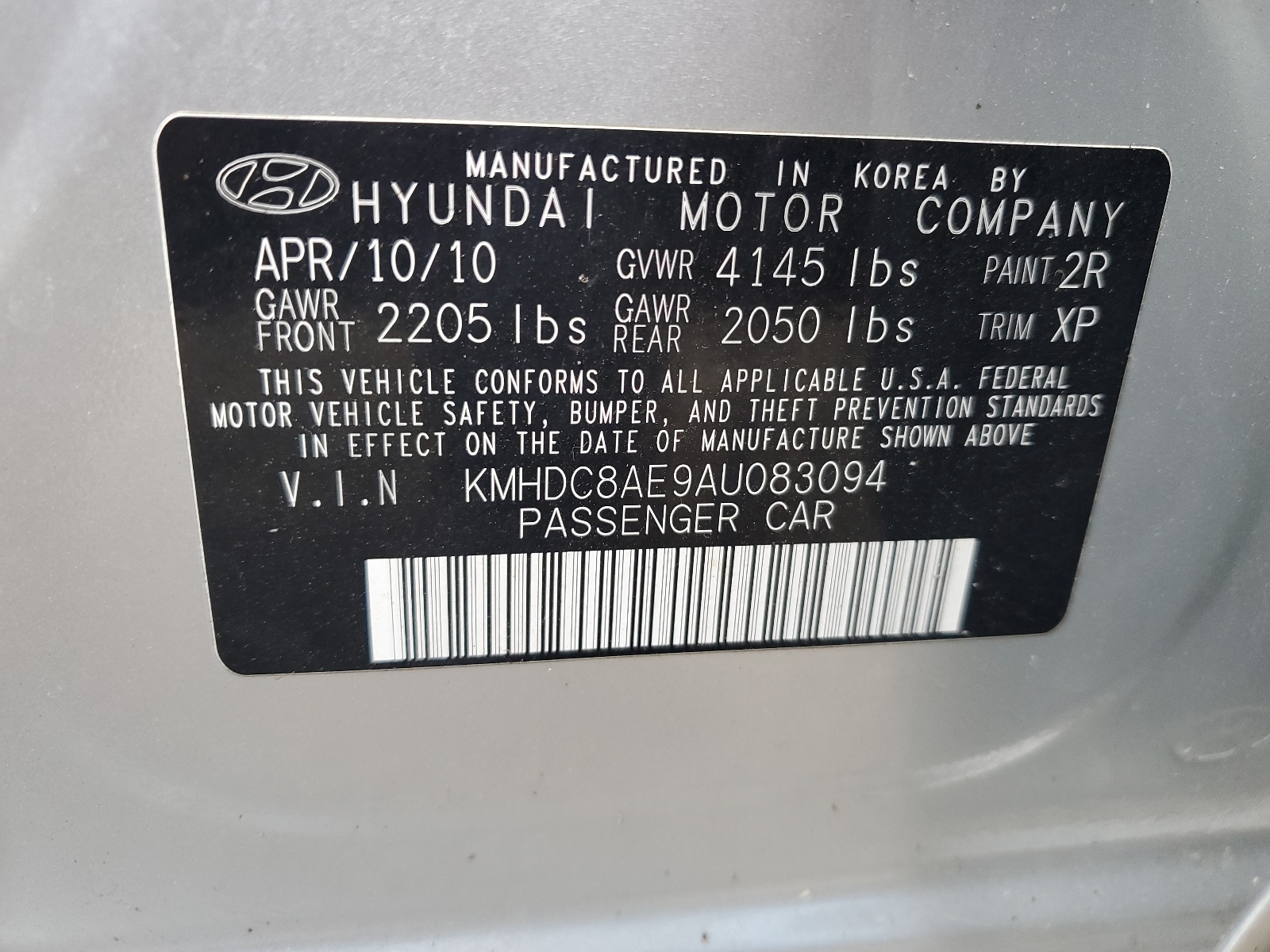 KMHDC8AE9AU083094 2010 Hyundai Elantra Touring Gls