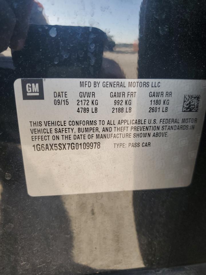 2016 Cadillac Cts Luxury Collection VIN: 1G6AX5SX7G0109978 Lot: 63308954