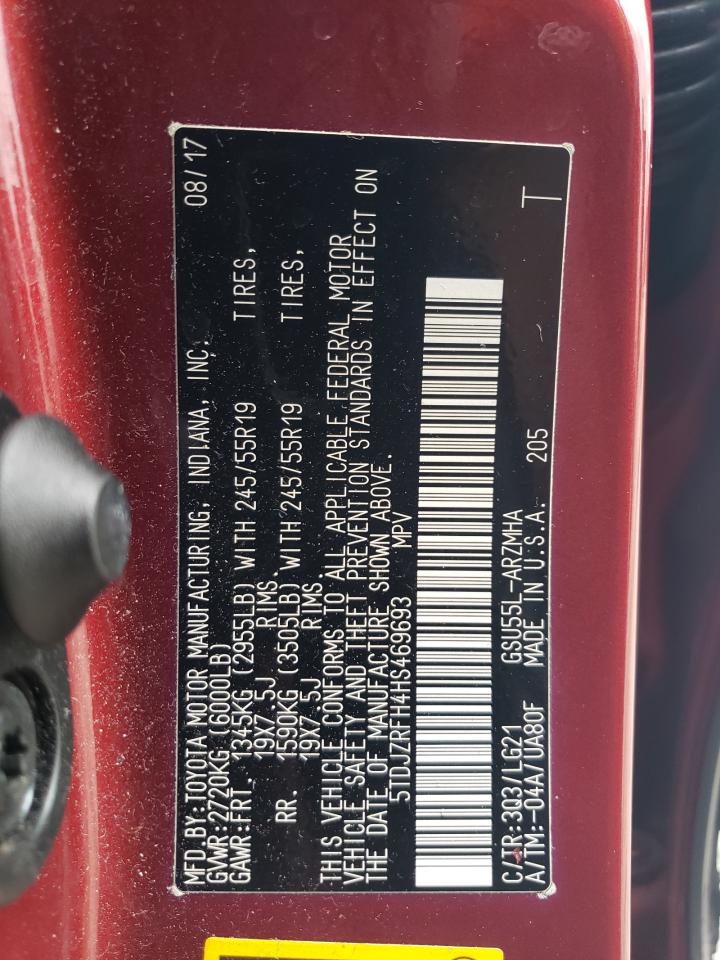 2017 Toyota Highlander Se VIN: 5TDJZRFH4HS469693 Lot: 63961024