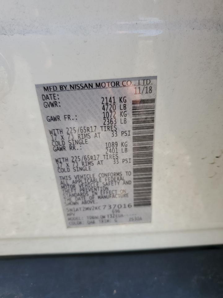 5N1AT2MV2KC737016 2019 NISSAN ROGUE - Image 15