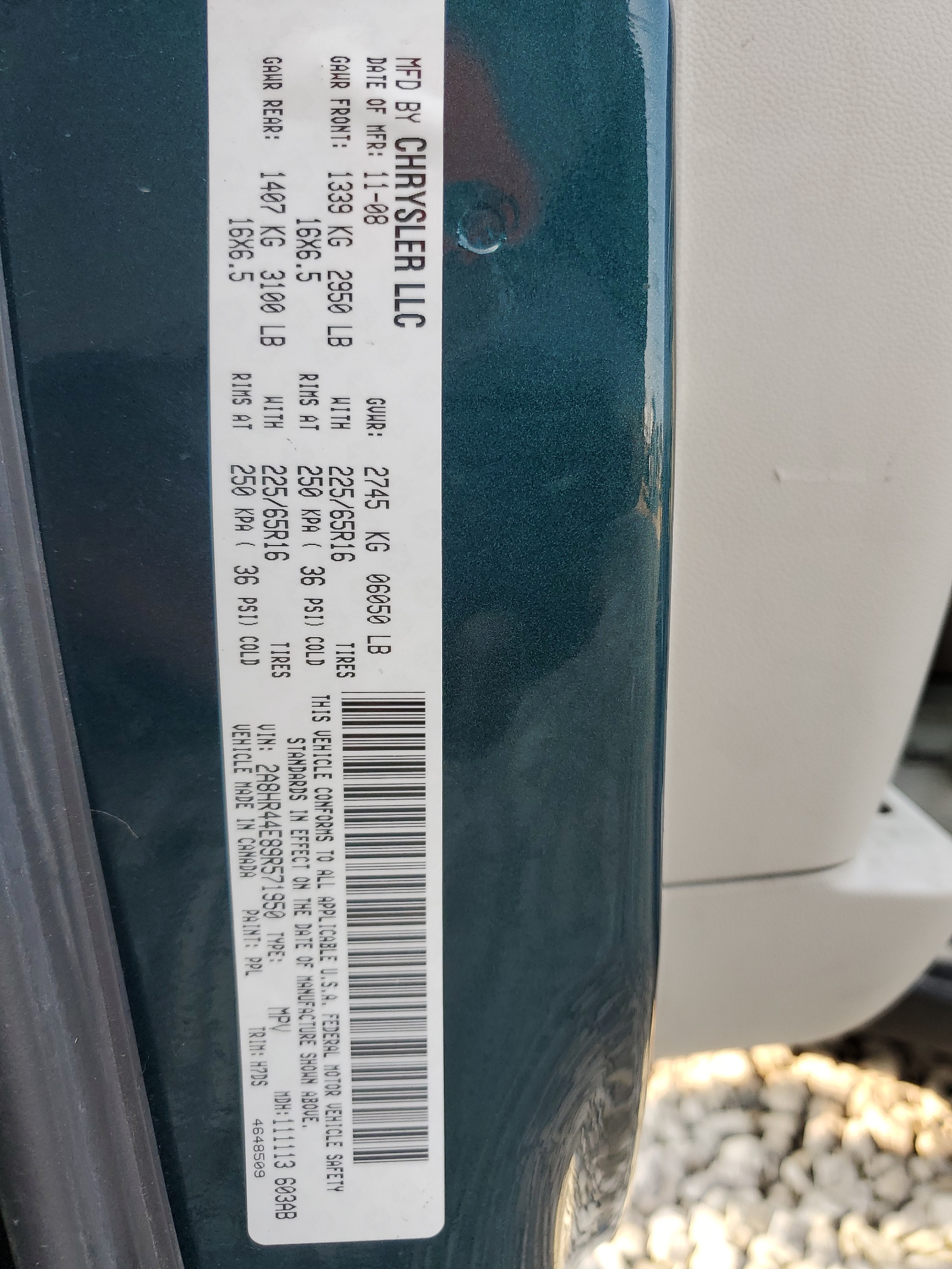 2A8HR44E89R571950 2009 Chrysler Town & Country Lx