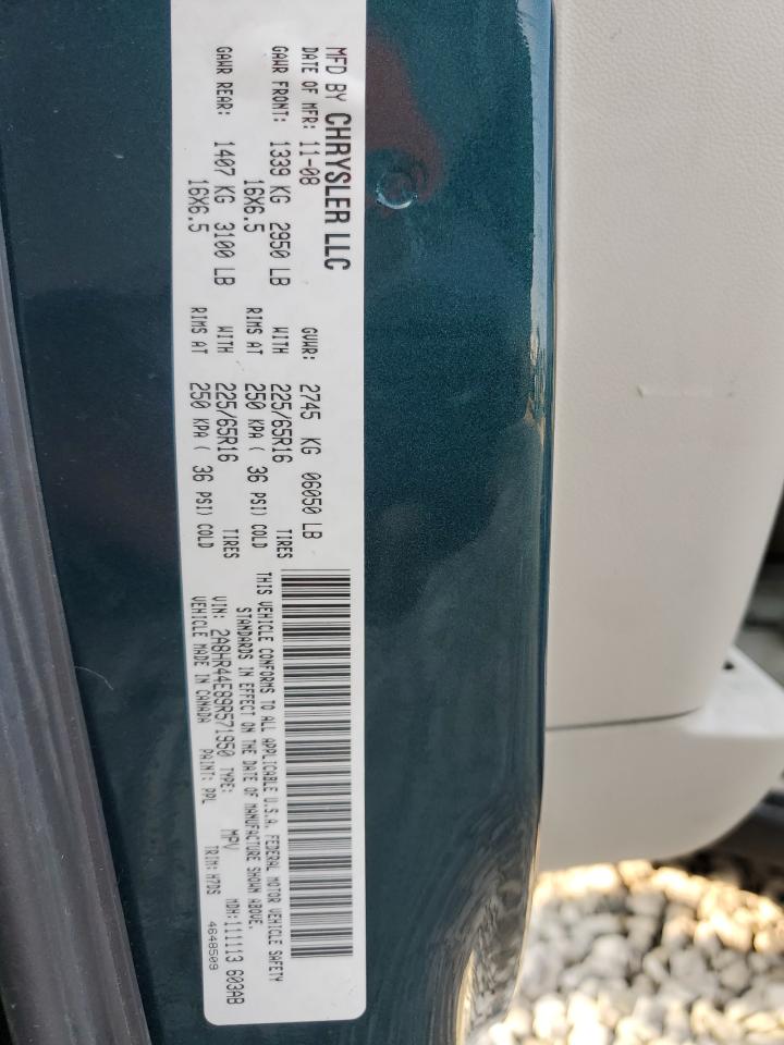 2009 Chrysler Town & Country Lx VIN: 2A8HR44E89R571950 Lot: 61736184