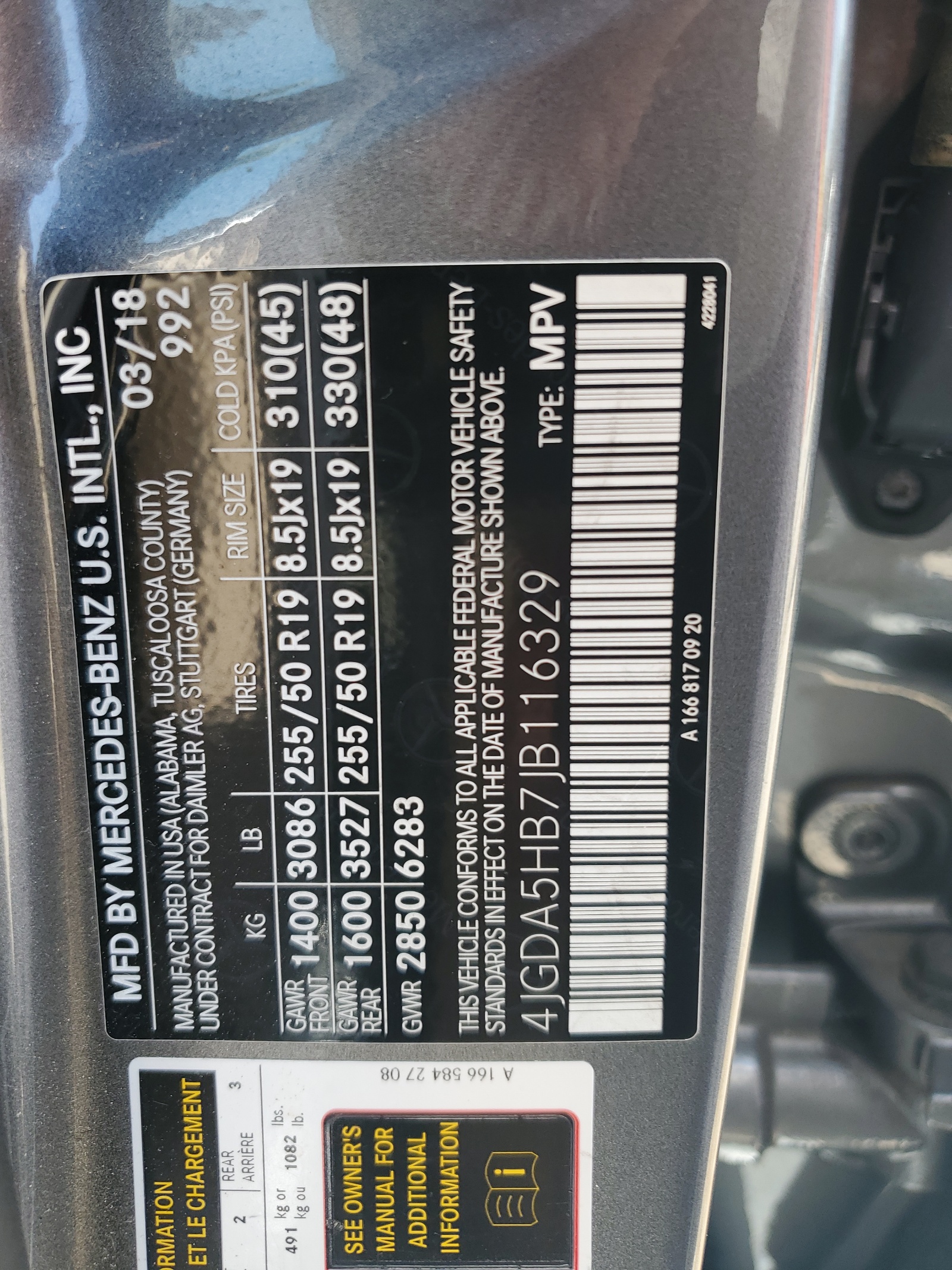 4JGDA5HB7JB116329 2018 Mercedes-Benz Gle 350 4Matic