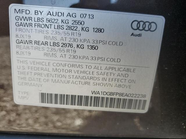 WA1DGBFP8EA022238 | 2014 Audi q5 premium plus