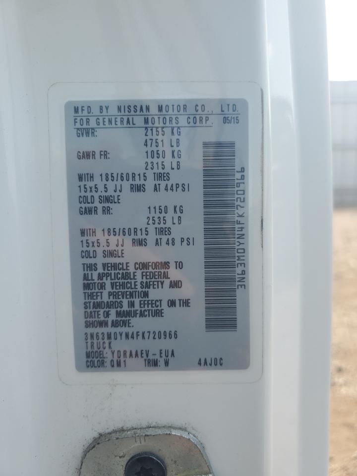 2015 Chevrolet City Express Ls VIN: 3N63M0YN4FK720966 Lot: 63755424