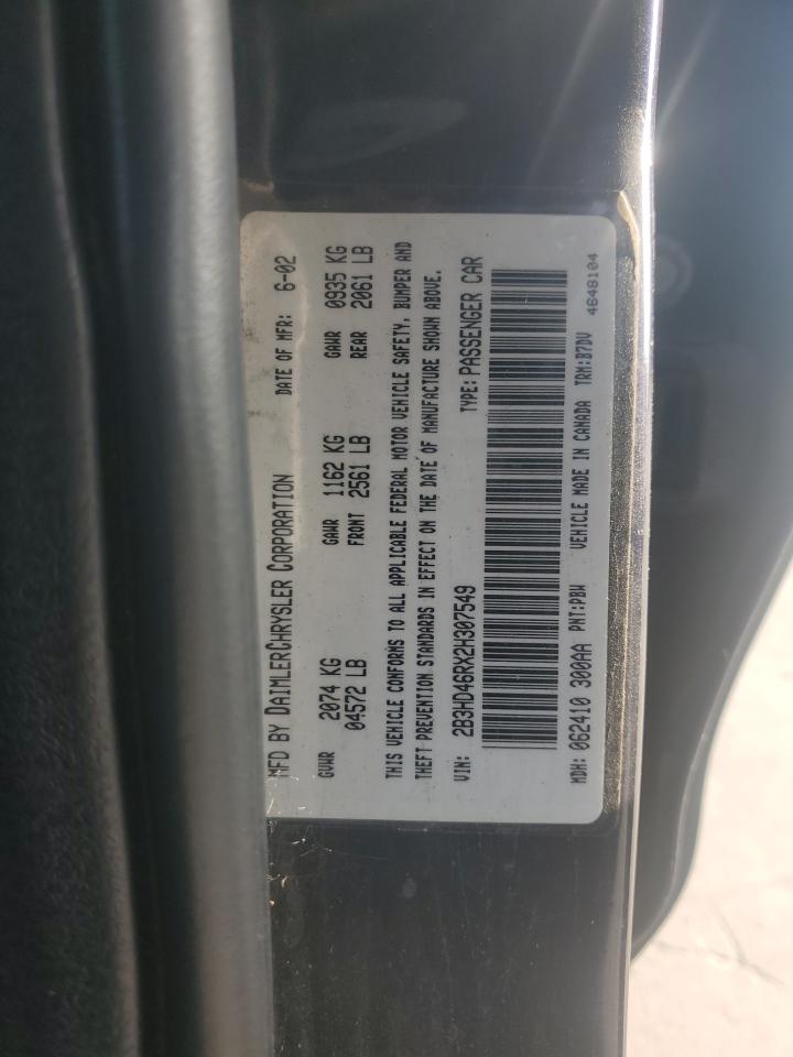 2002 Dodge Intrepid Se VIN: 2B3HD46RX2H307549 Lot: 65113014