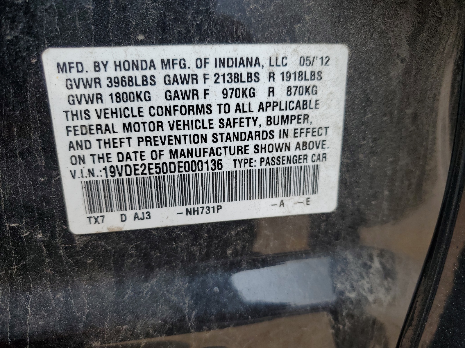 19VDE2E50DE000136 2013 Acura Ilx 24 Premium