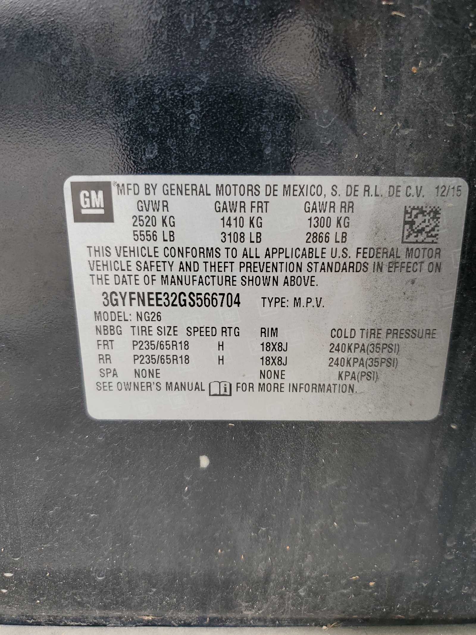 3GYFNEE32GS566704 2016 Cadillac Srx Luxury Collection