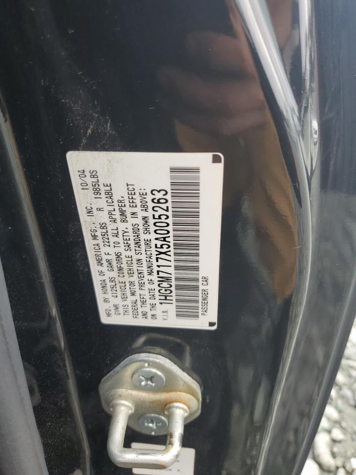 2005 Honda Accord Ex VIN: 1HGCM717X5A005263 Lot: 64850454