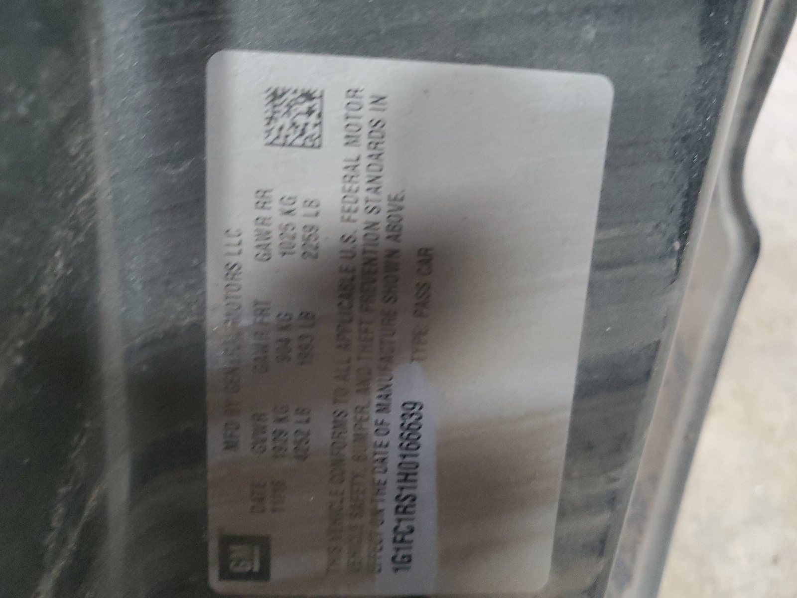 1G1FC1RS1H0166639 2017 Chevrolet Camaro Lt