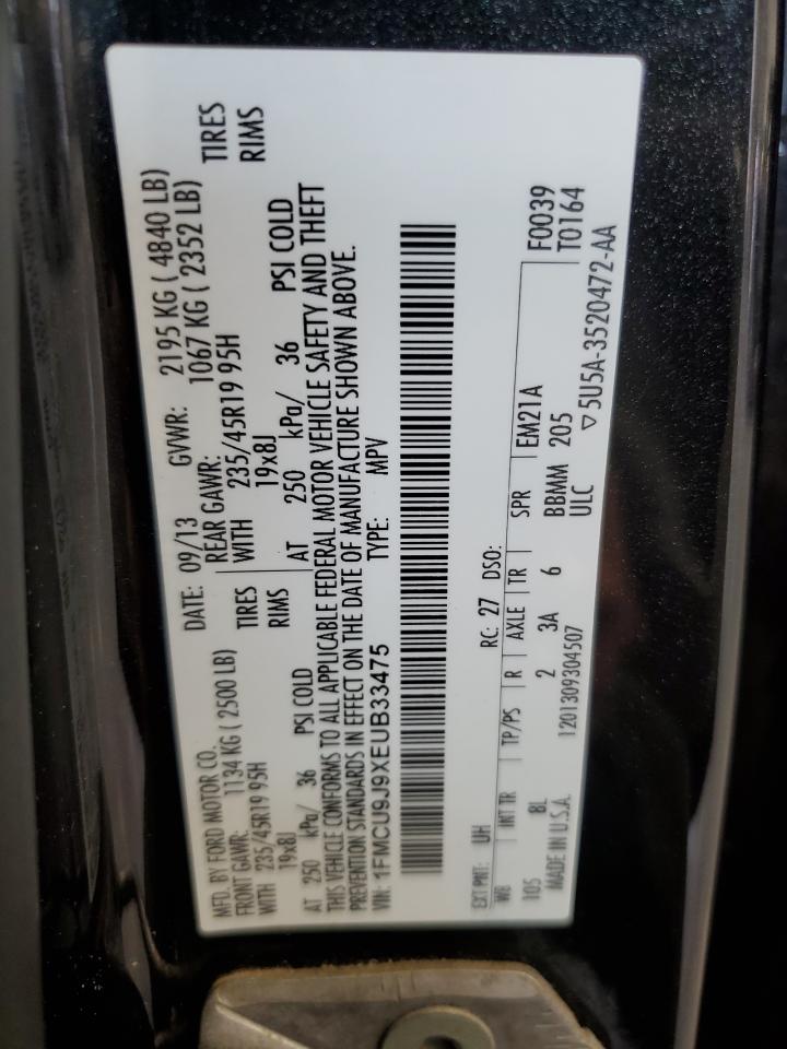 2014 Ford Escape Titanium VIN: 1FMCU9J9XEUB33475 Lot: 64180674