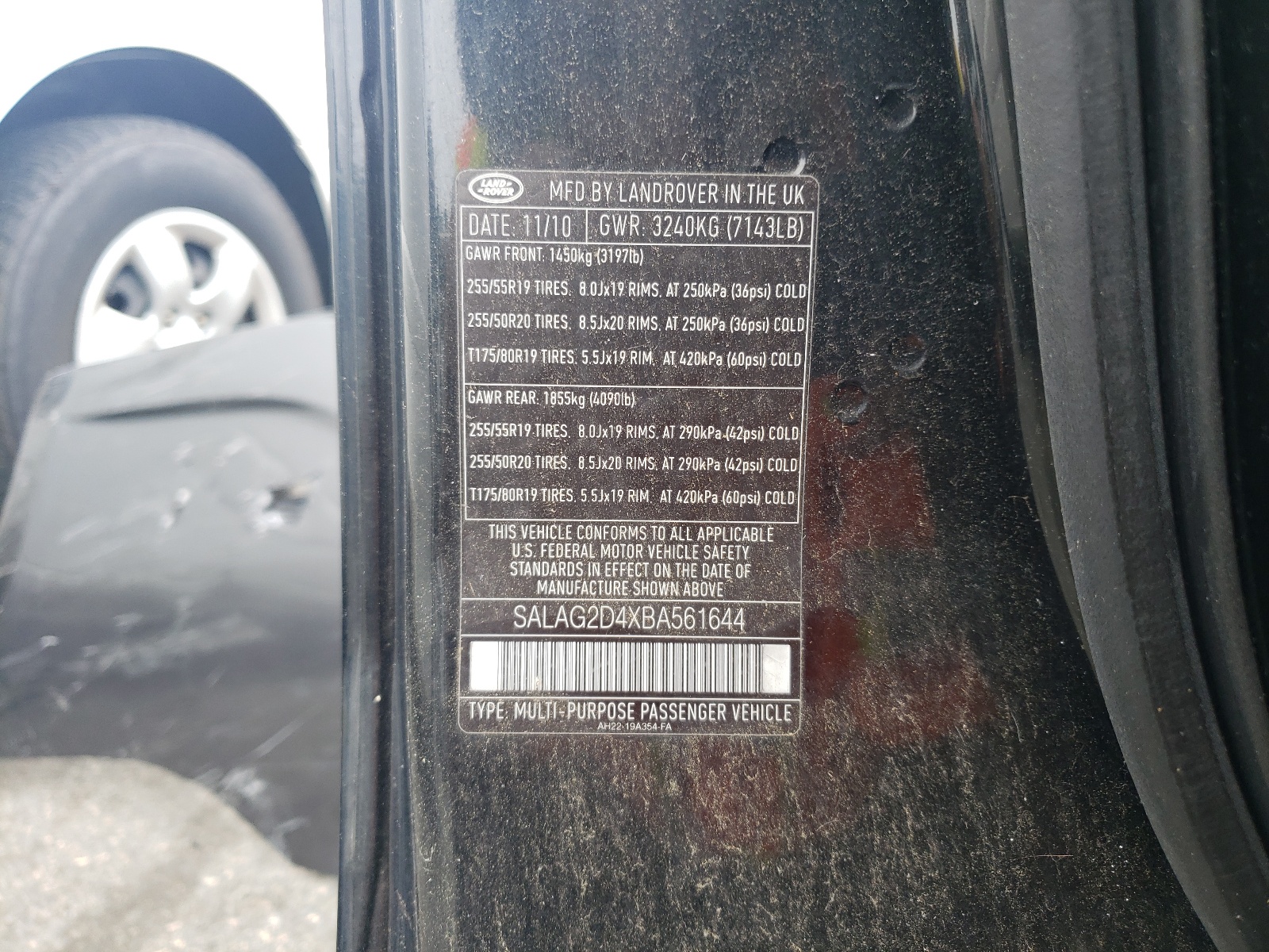 SALAG2D4XBA561644 2011 Land Rover Lr4 Hse