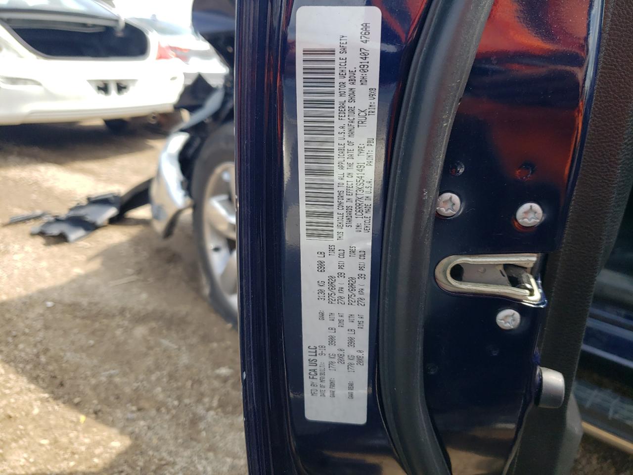 2019 Ram 1500 Classic Tradesman VIN: 1C6RR7KT3KS541491 Lot: 63443974