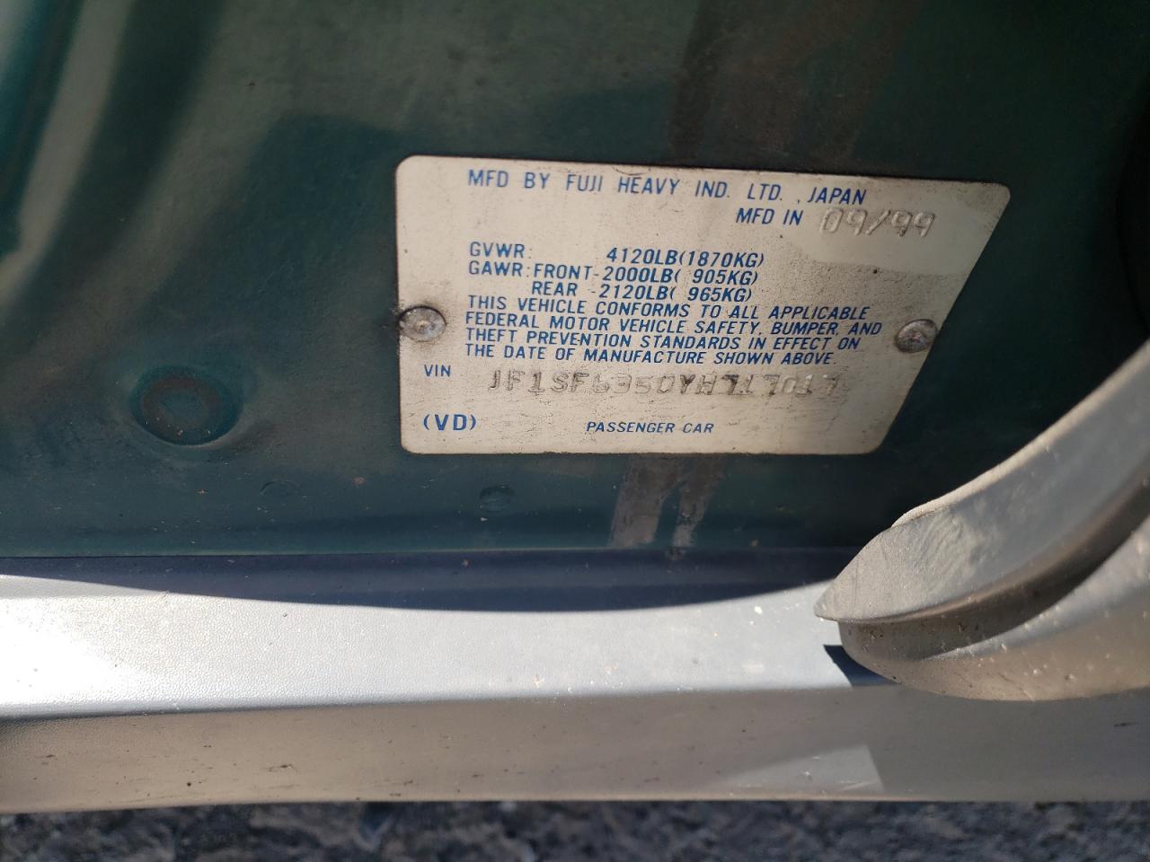 2000 Subaru Forester L VIN: JF1SF6350YH717017 Lot: 62803424