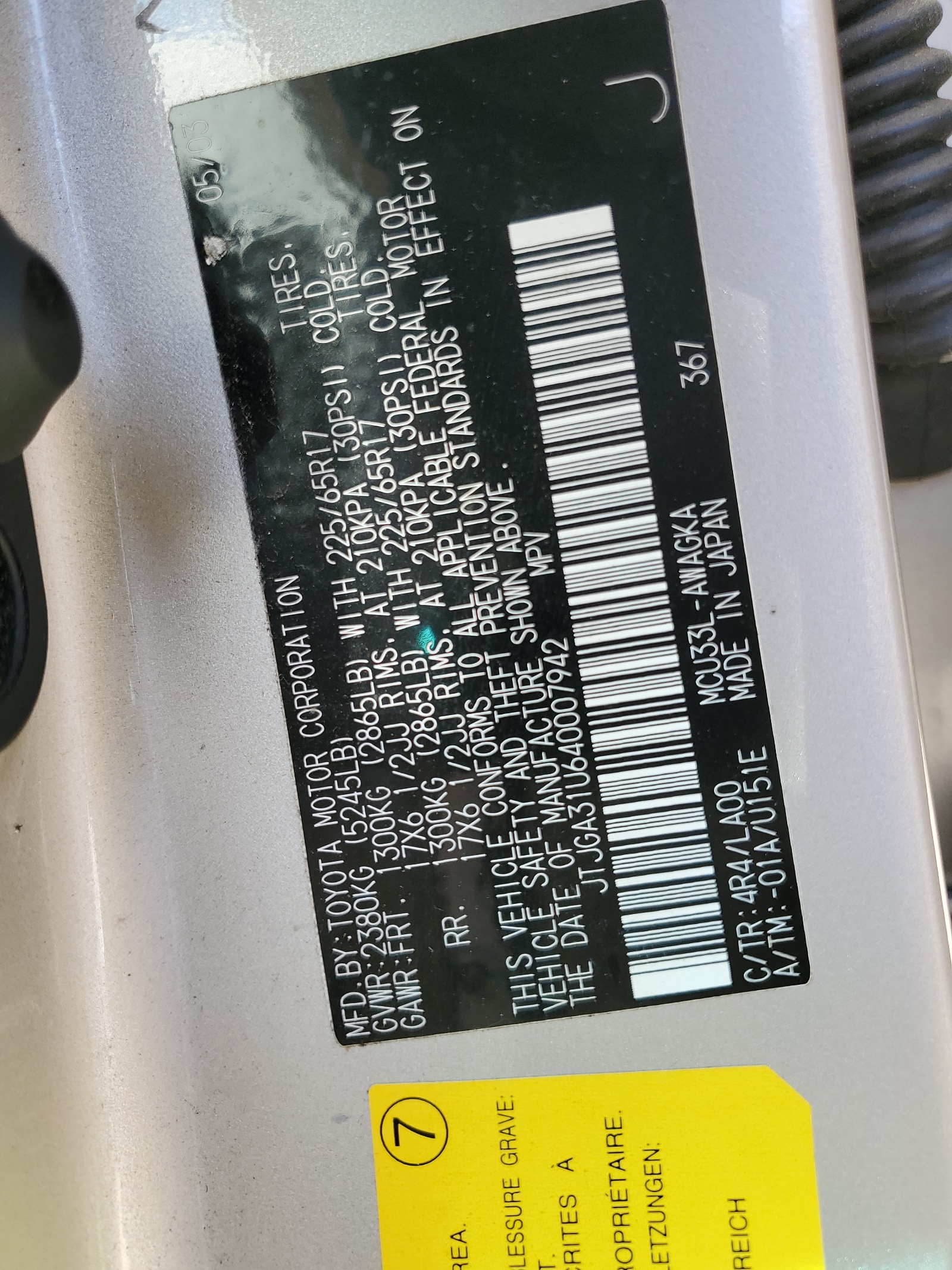 JTJGA31U640007942 2004 Lexus Rx 330