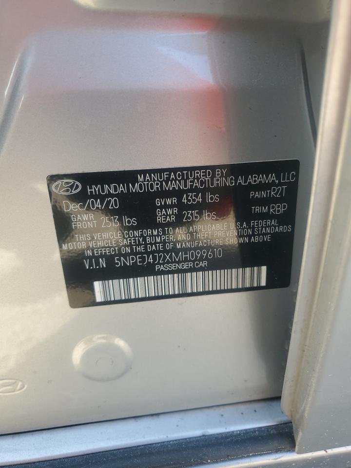 2021 Hyundai Sonata Sel Plus VIN: 5NPEJ4J2XMH099610 Lot: 64144934