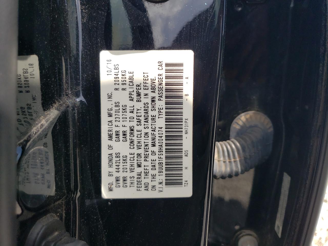 19UUB1F59HA004074 2017 Acura Tlx Tech