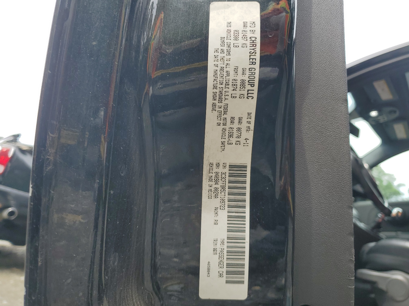 3C3CFFBR5CT109723 2012 Fiat 500 Sport