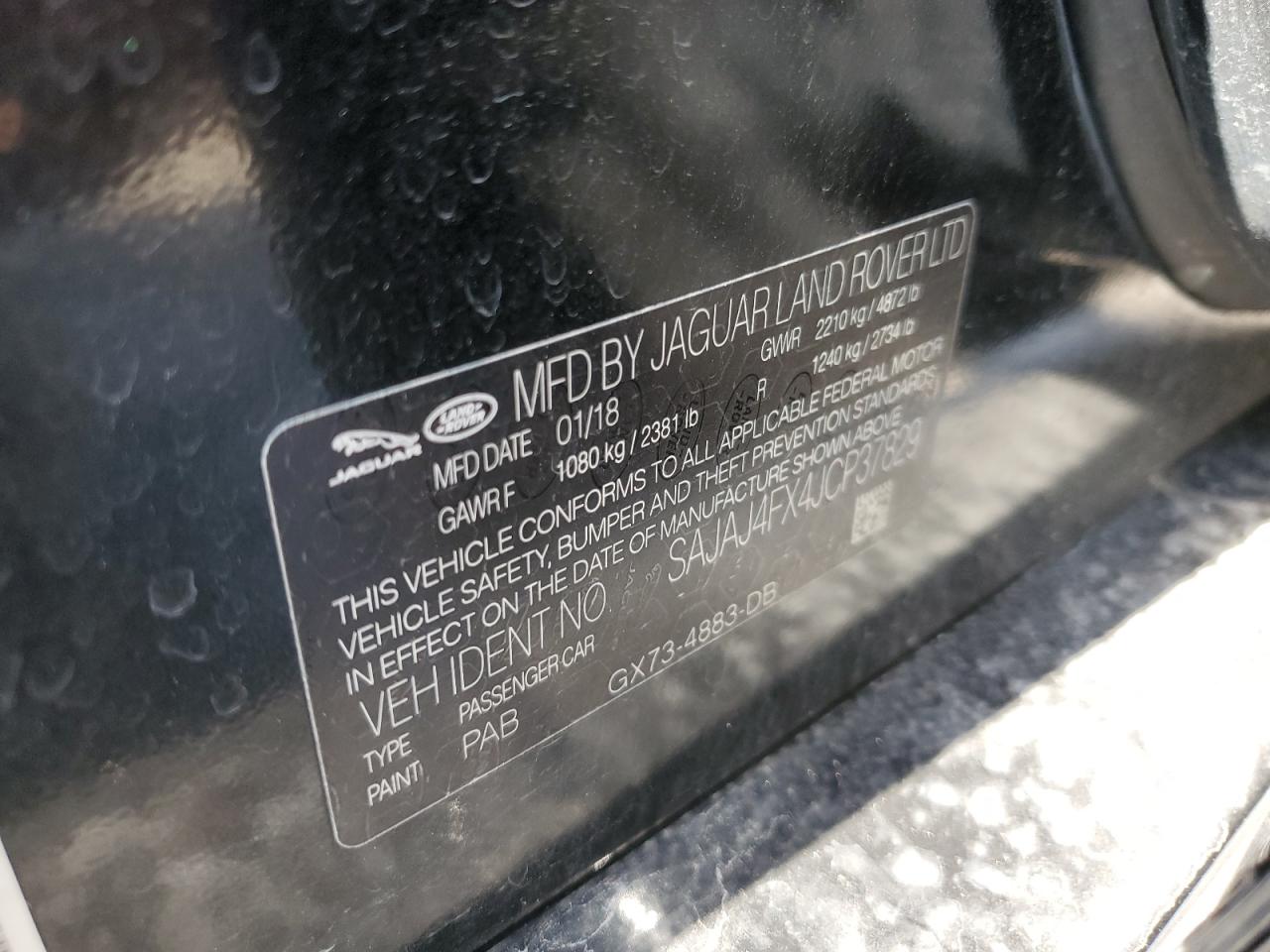 2018 Jaguar Xe Premium VIN: SAJAJ4FX4JCP37829 Lot: 62510844