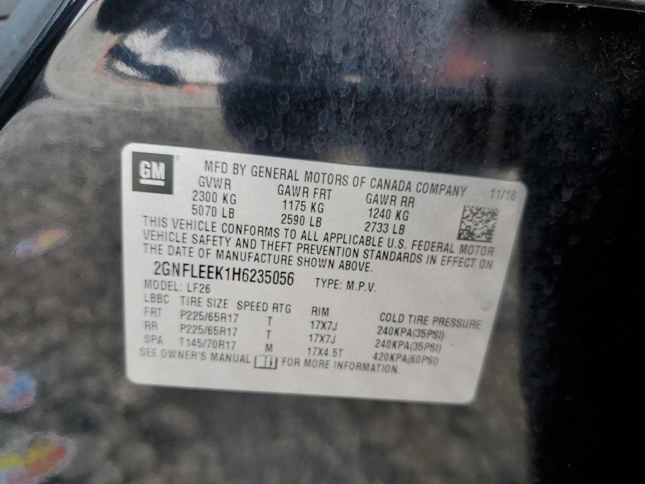 2017 Chevrolet Equinox Ls VIN: 2GNFLEEK1H6235056 Lot: 64403734