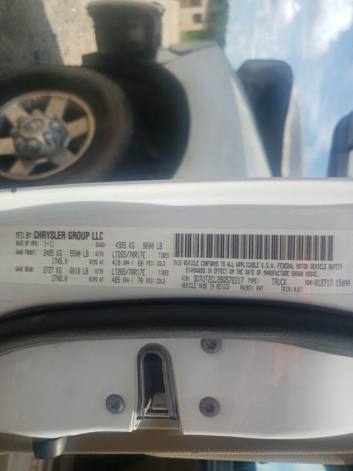 2011 Dodge Ram 2500 VIN: 3D7UT2CL2BG572217 Lot: 62098444