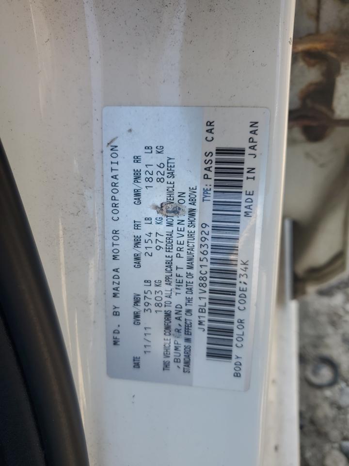 2012 Mazda 3 I VIN: JM1BL1V88C1563929 Lot: 63676834