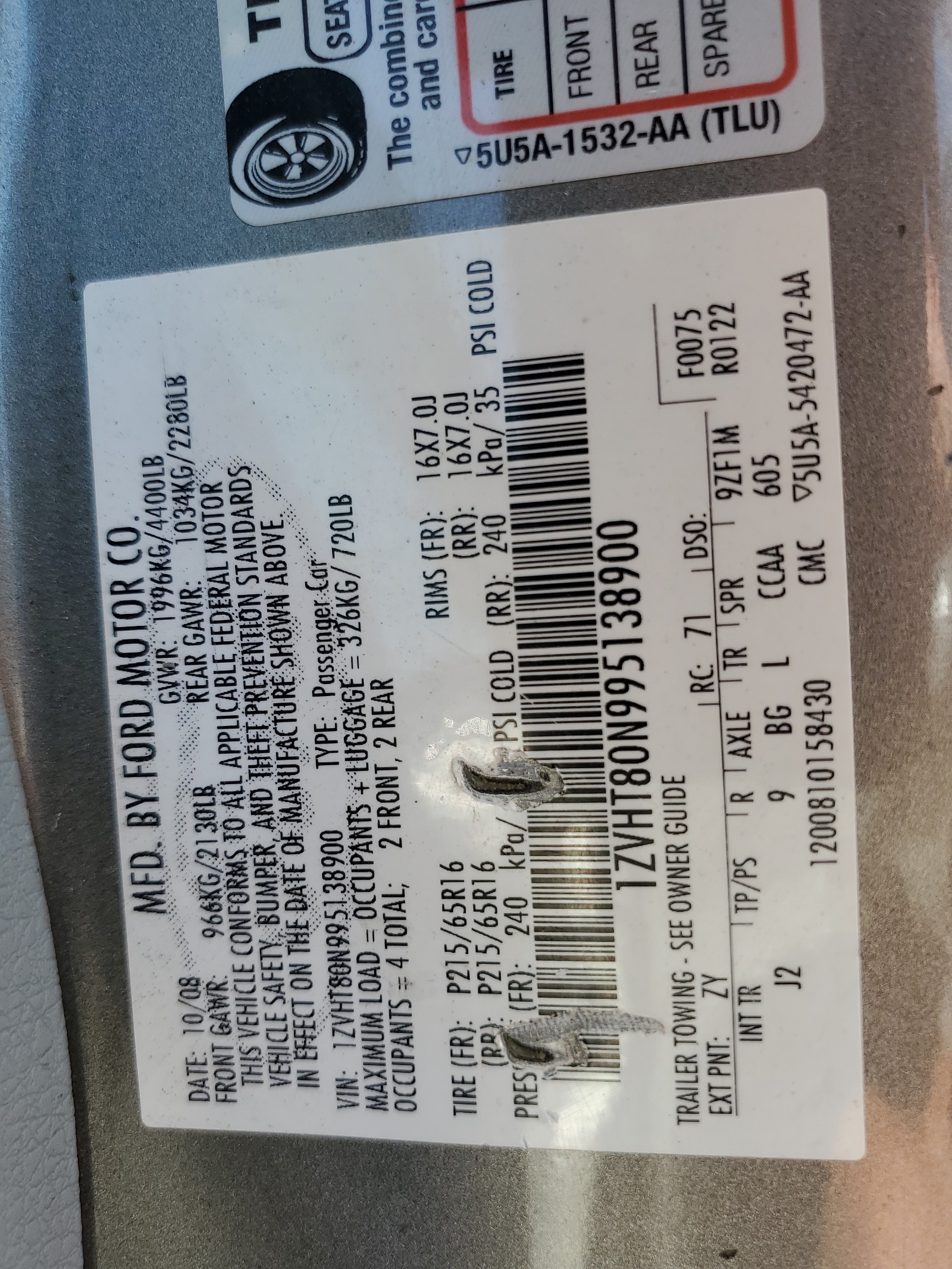 1ZVHT80N995138900 2009 Ford Mustang