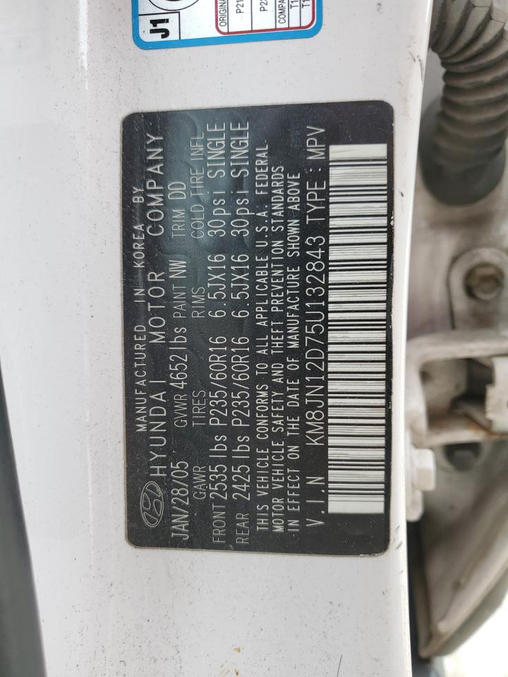 2005 Hyundai Tucson Gls VIN: KM8JN12D75U132843 Lot: 62020004