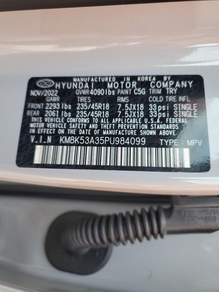 2023 Hyundai Kona Limited VIN: KM8K53A35PU984099 Lot: 65251664