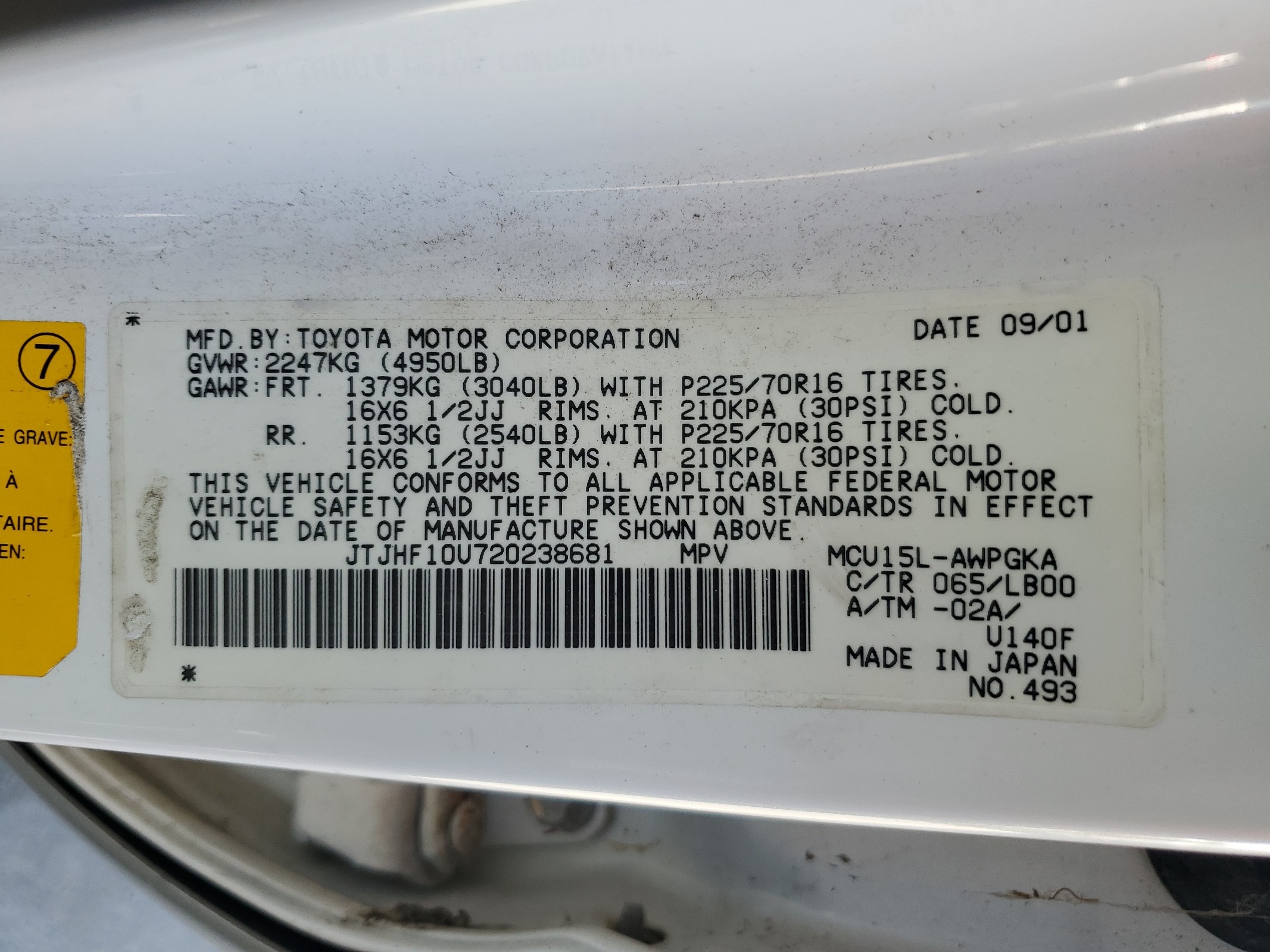 JTJHF10U720238681 2002 Lexus Rx 300