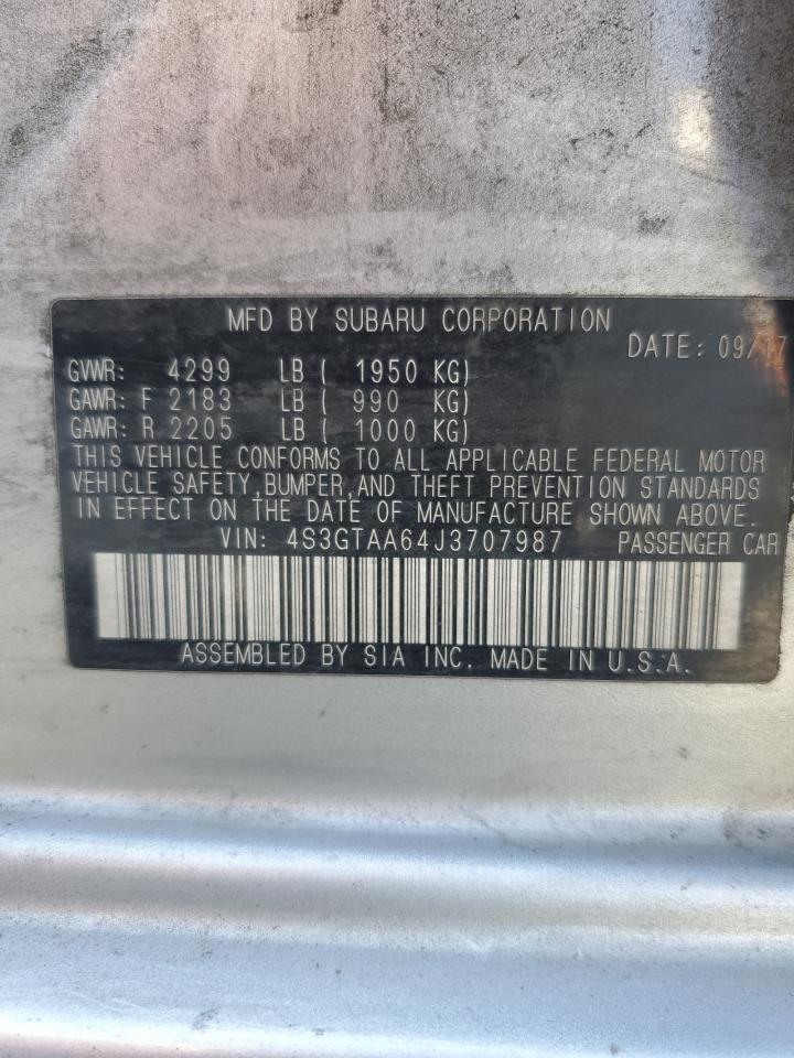2018 Subaru Impreza VIN: 4S3GTAA64J3707987 Lot: 63542784