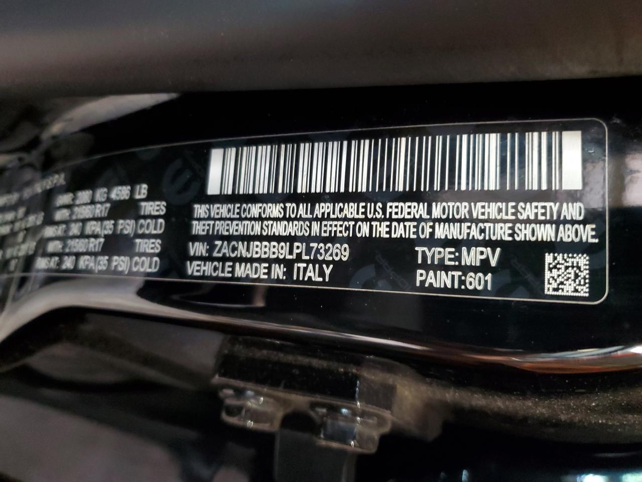 2020 Jeep Renegade Latitude VIN: ZACNJBBB9LPL73269 Lot: 64755554