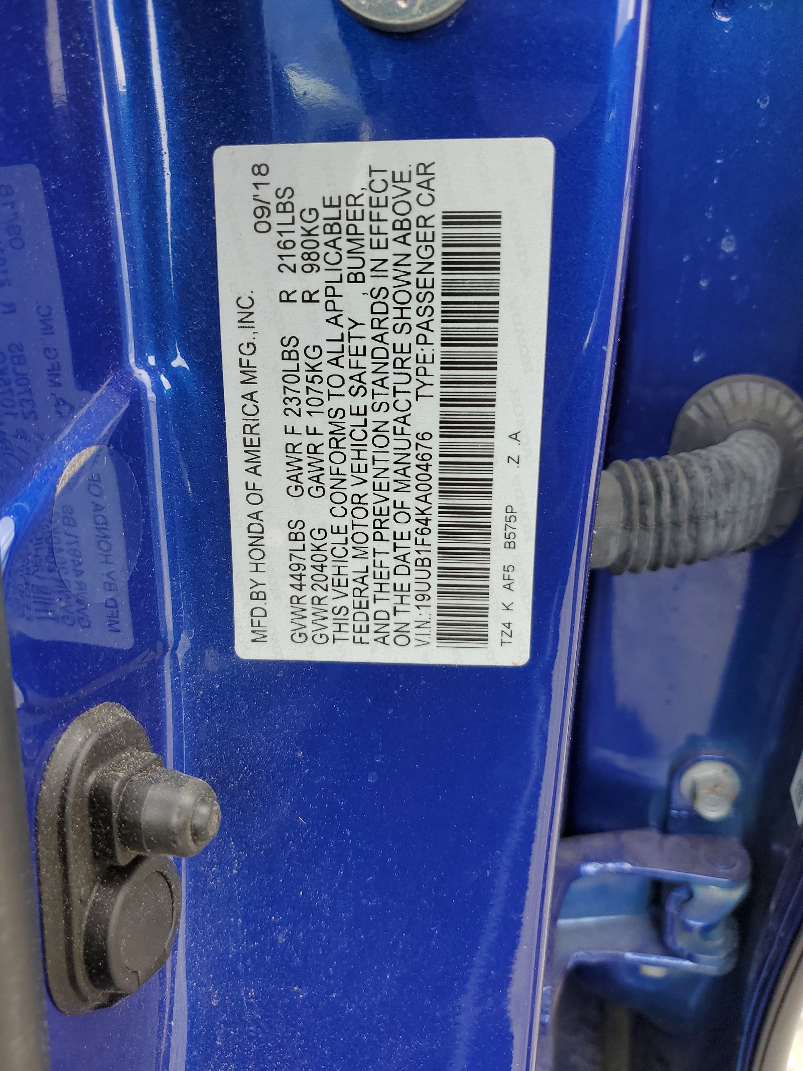 19UUB1F64KA004676 2019 Acura Tlx Technology