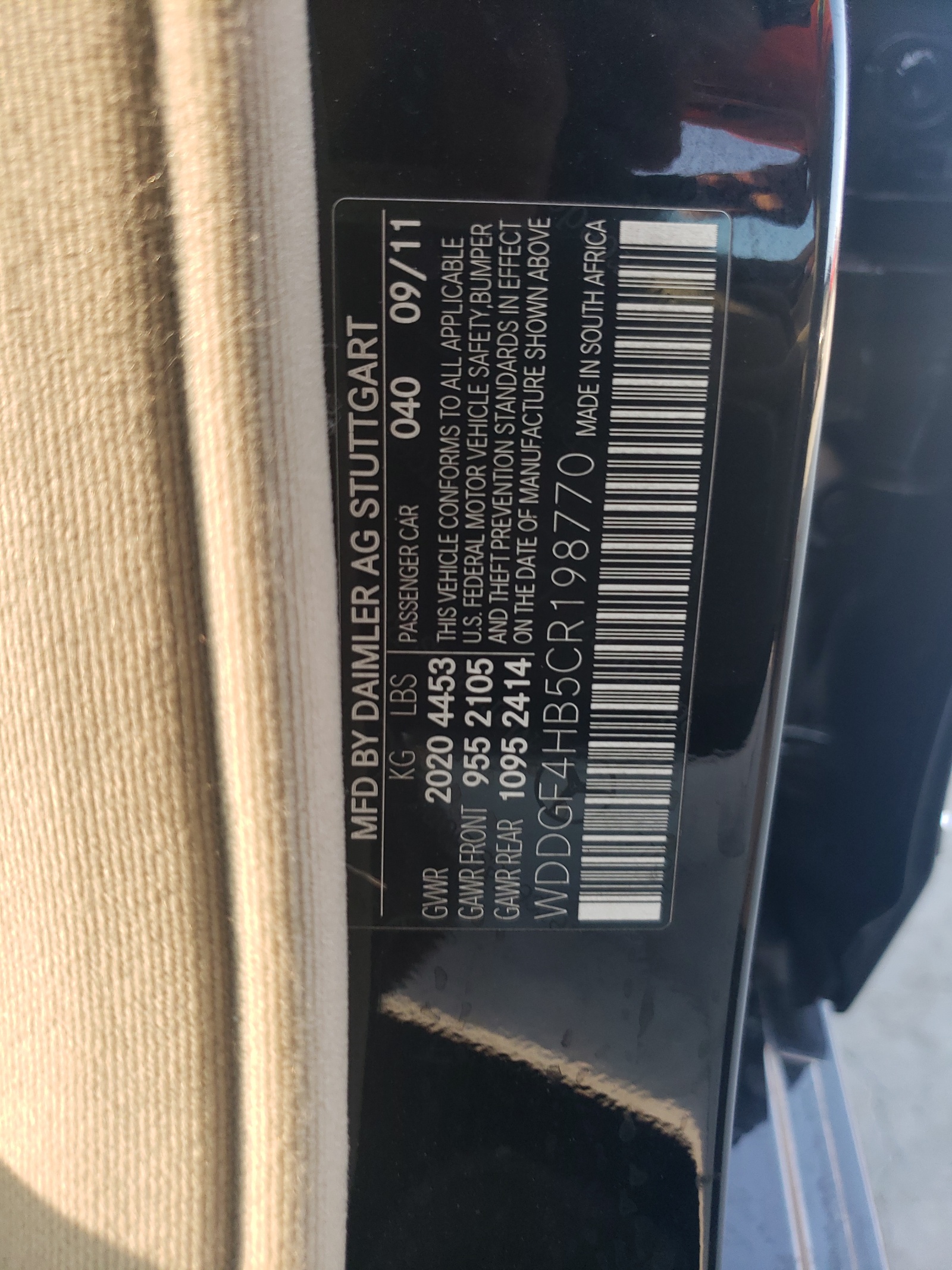 WDDGF4HB5CR198770 2012 Mercedes-Benz C 250