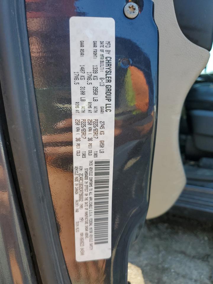 2013 Chrysler Town & Country Touring VIN: 2C4RC1BG9DR796662 Lot: 62721454