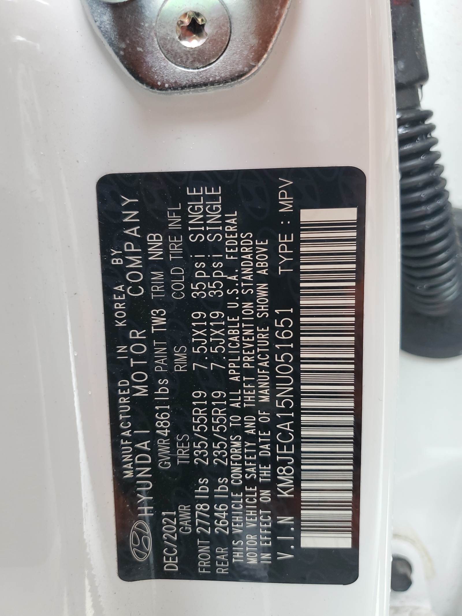 KM8JECA15NU051651 2022 Hyundai Tucson Limited