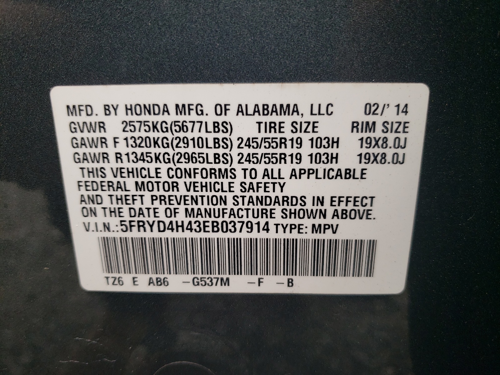 5FRYD4H43EB037914 2014 Acura Mdx Technology