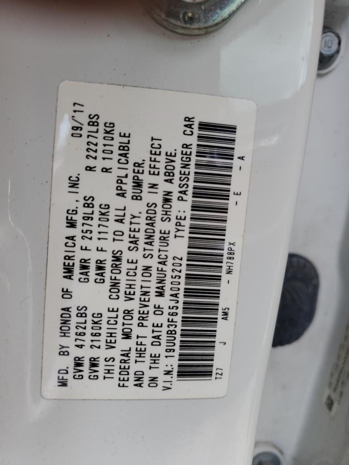 19UUB3F65JA005202 2018 Acura Tlx Tech+A