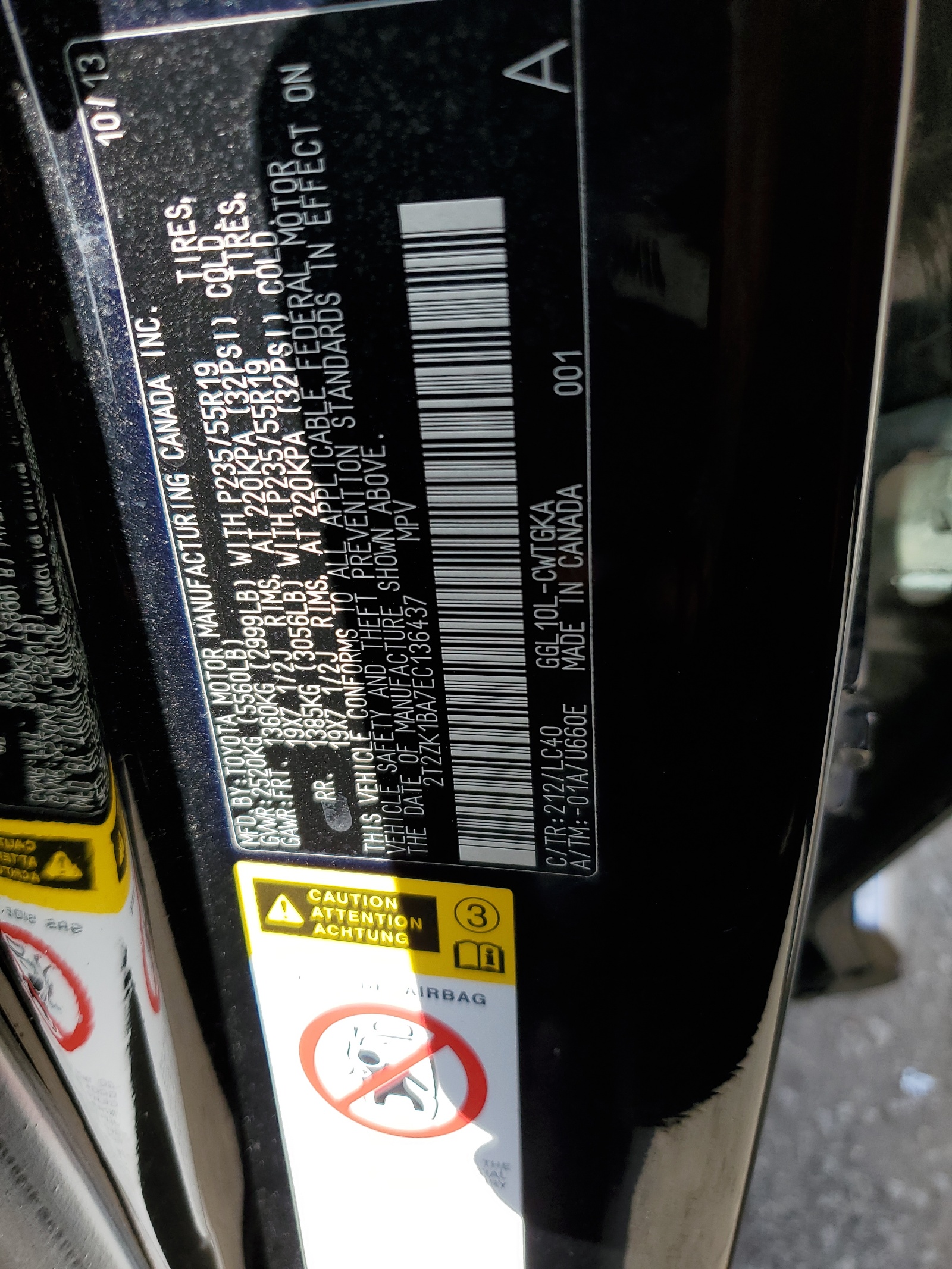 2T2ZK1BA7EC136437 2014 Lexus Rx 350