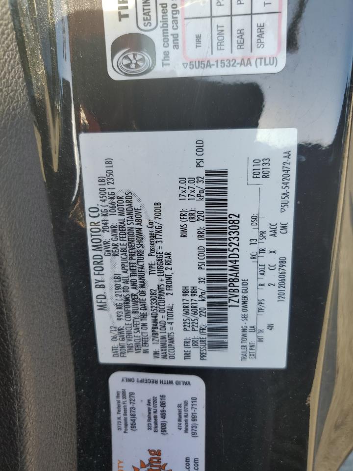 2013 Ford Mustang VIN: 1ZVBP8AM4D5233082 Lot: 61030214