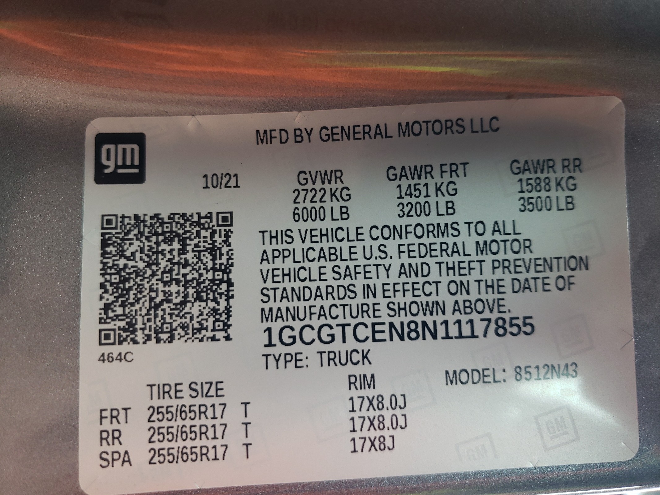 1GCGTCEN8N1117855 2022 Chevrolet Colorado Lt