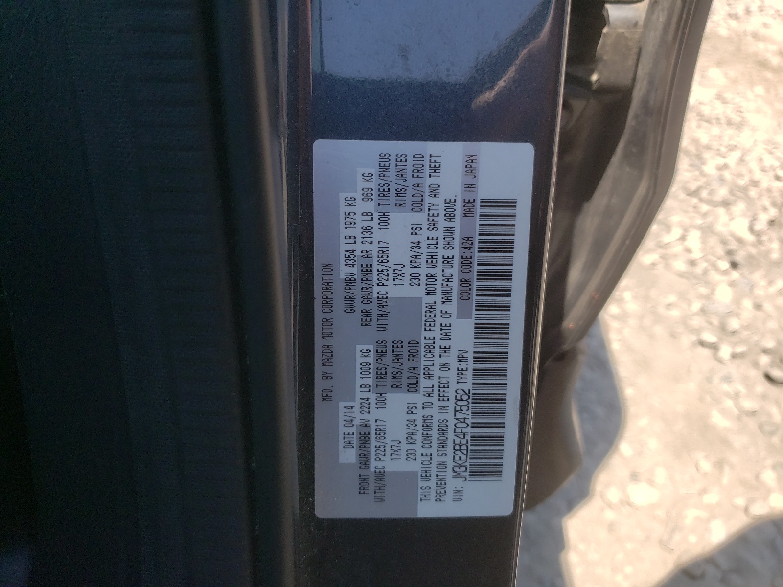 JM3KE2BE4F0475052 2015 Mazda Cx-5 Sport