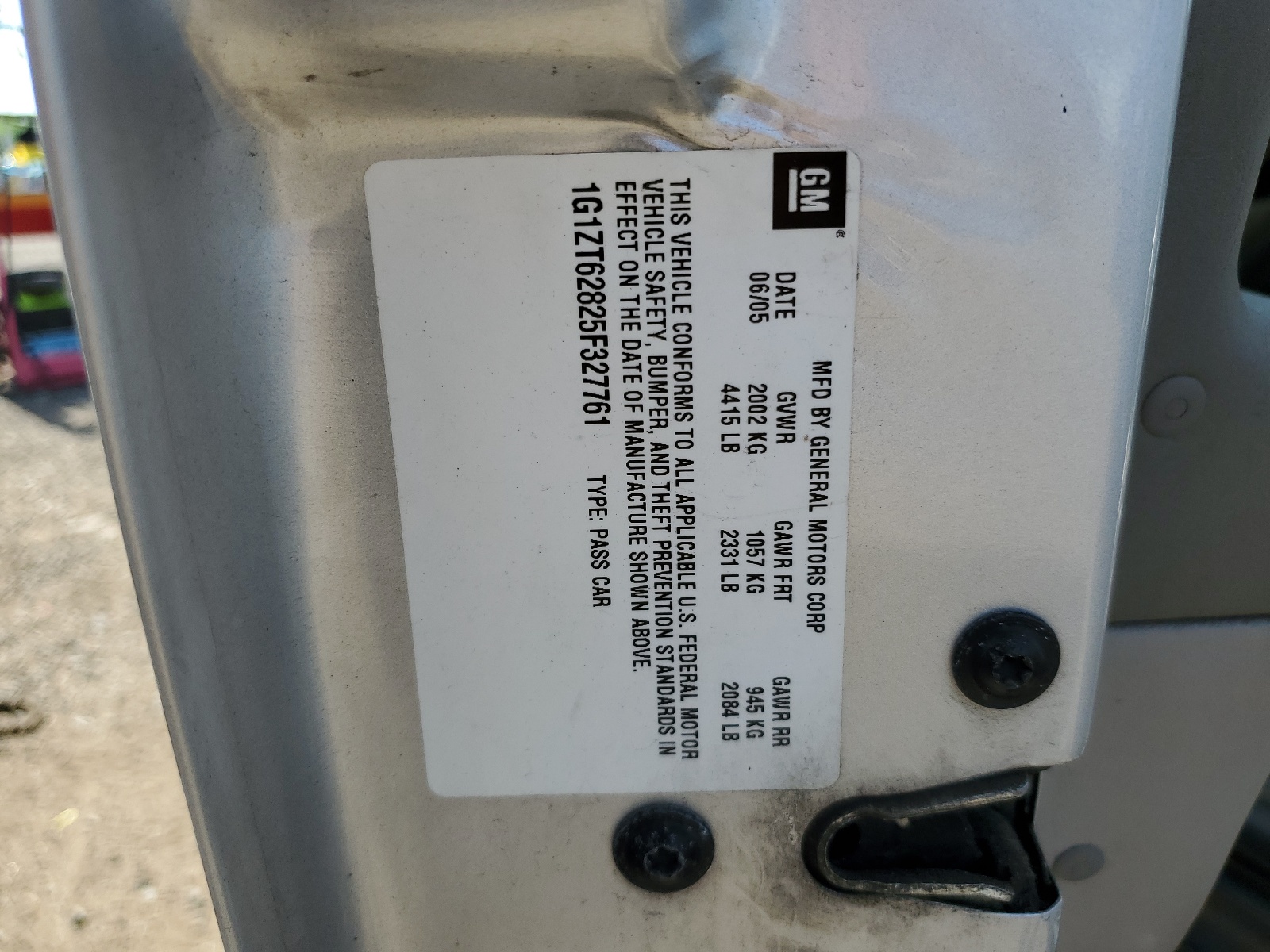 1G1ZT62825F327761 2005 Chevrolet Malibu Maxx Ls