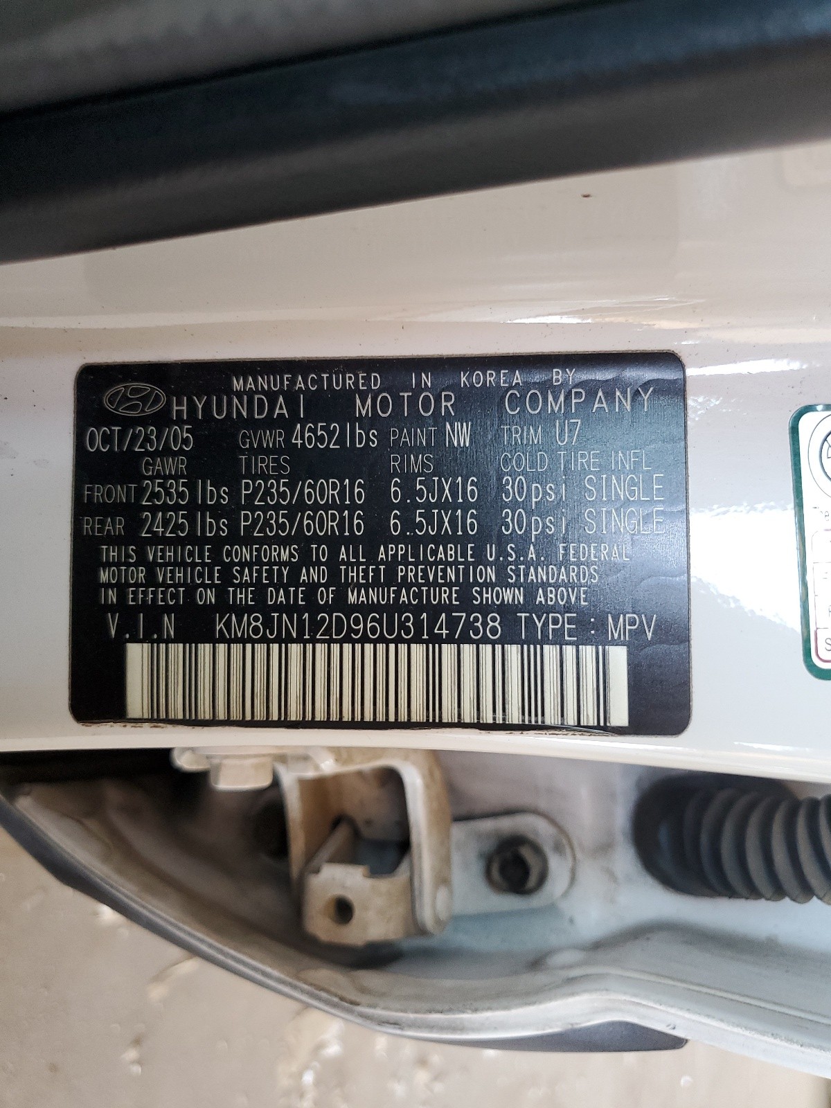 KM8JN12D96U314738 2006 Hyundai Tucson Gls