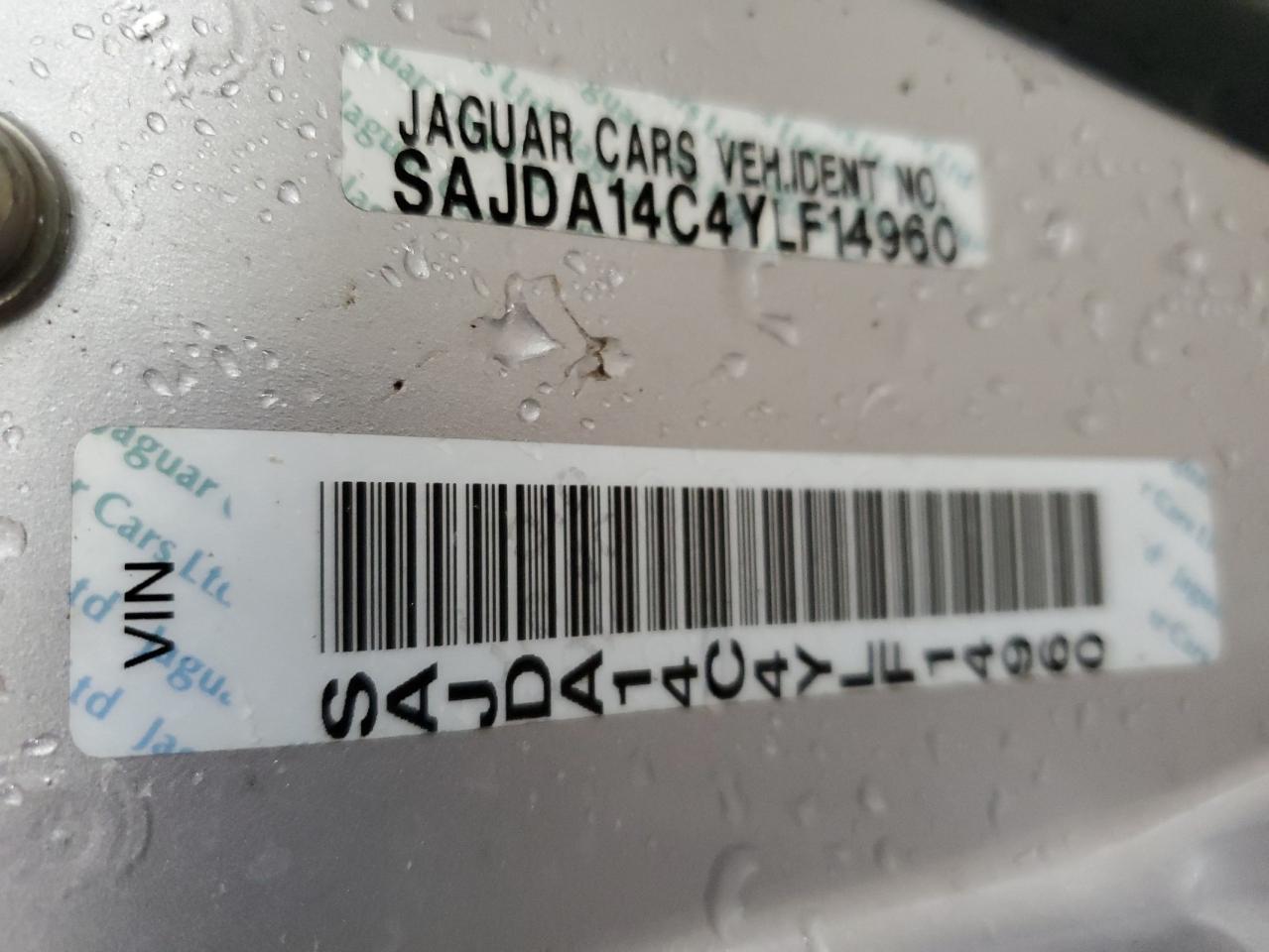 2001 Jaguar Xj8 VIN: SAJDA14C4YLF14960 Lot: 63613344