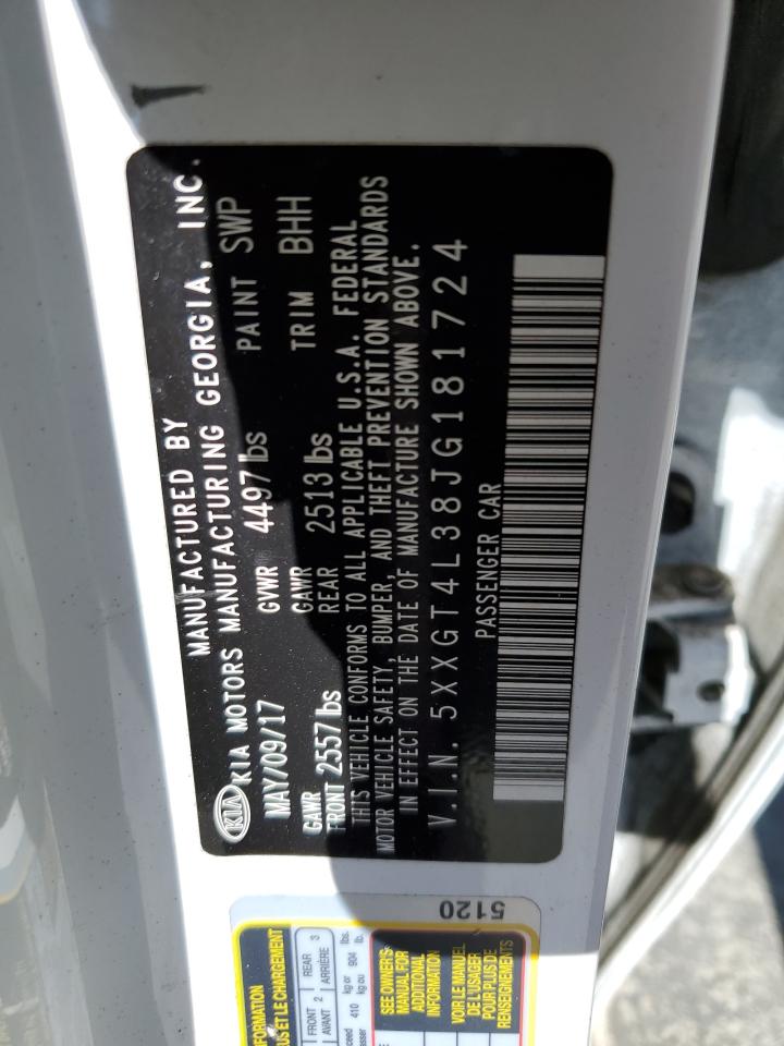 2018 Kia Optima Lx VIN: 5XXGT4L38JG181724 Lot: 61313694