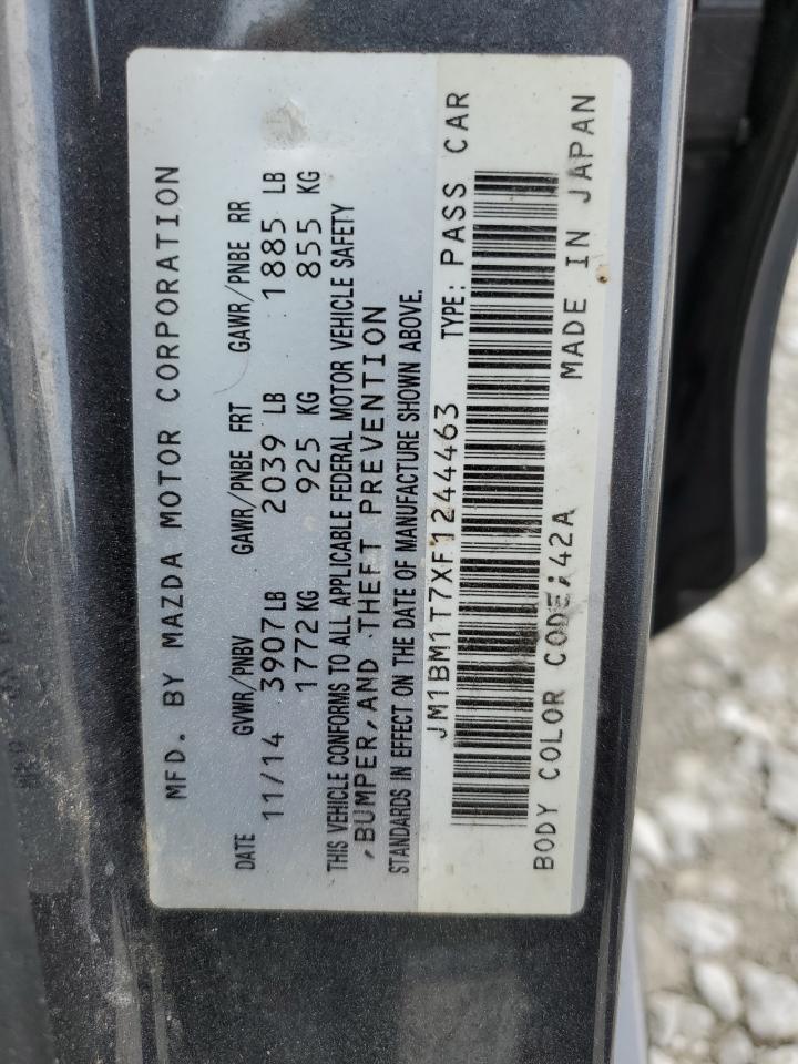 2015 Mazda 3 Sv VIN: JM1BM1T7XF1244463 Lot: 64042134