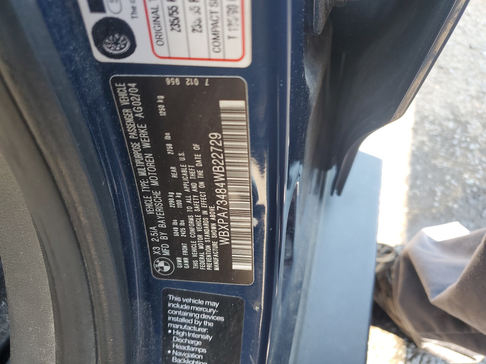 WBXPA73484WB22729 2004 BMW X3 2.5I