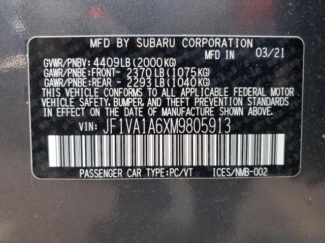 JF1VA1A6XM9805913 | 2021 Subaru wrx