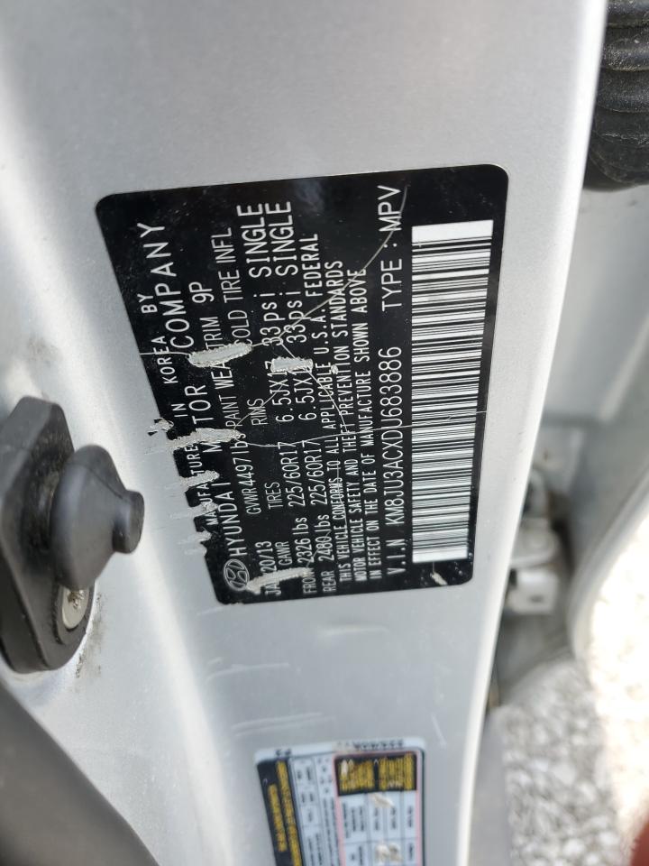 2013 Hyundai Tucson Gls VIN: KM8JU3ACXDU683886 Lot: 65522734